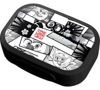 Ланч-бокс с декором Пластишка СМЕШАРИКИ, 180x130x50ММ, 0,98Л (Черный) 431335913