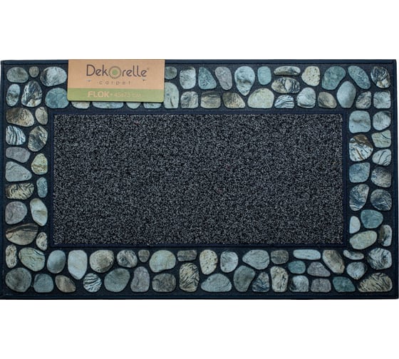 Флокированный коврик dekorelle FLOK G019 искуственная трава, 45x75 см, 1 шт. 111050