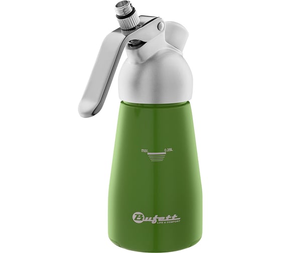 Сифон для сливок Bufett Kulinarische Produkte 0.25 л, зелёный, 640007