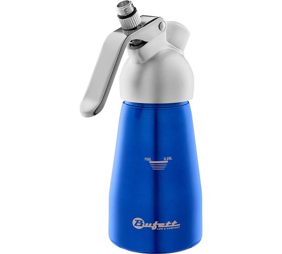 Сифон для сливок Bufett Kulinarische Produkte 0.25 л, синий металлик, 640013 1
