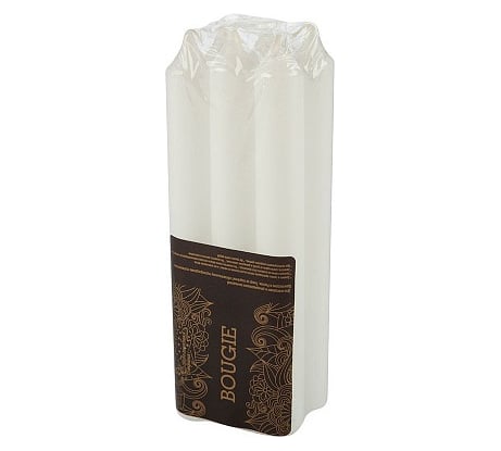 Столовые свечи Волшебная страна Simple 6 шт, белые 007885