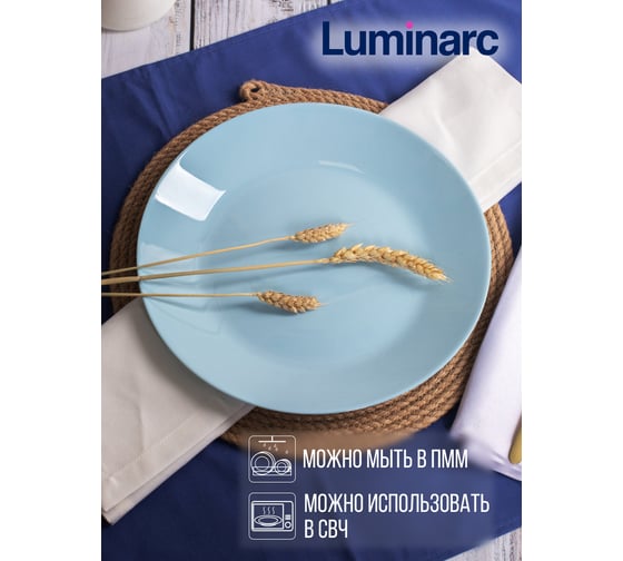 Тарелка обеденная LUMINARC ZELIE PARADISE BLUE 25 см V5847