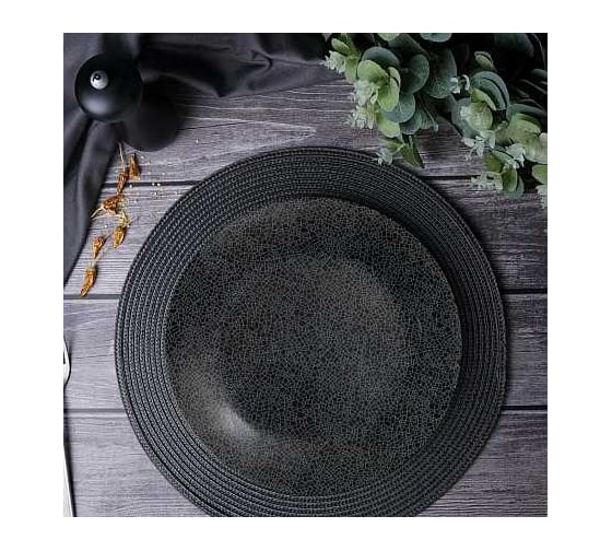 Тарелка обеденная LUMINARC ZOE BLACK 25 см V0118