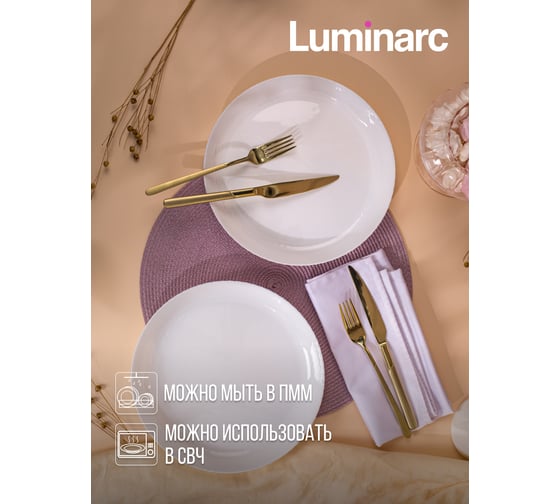 Тарелка обеденная LUMINARC ПРЭШЕС 25 см Q1900
