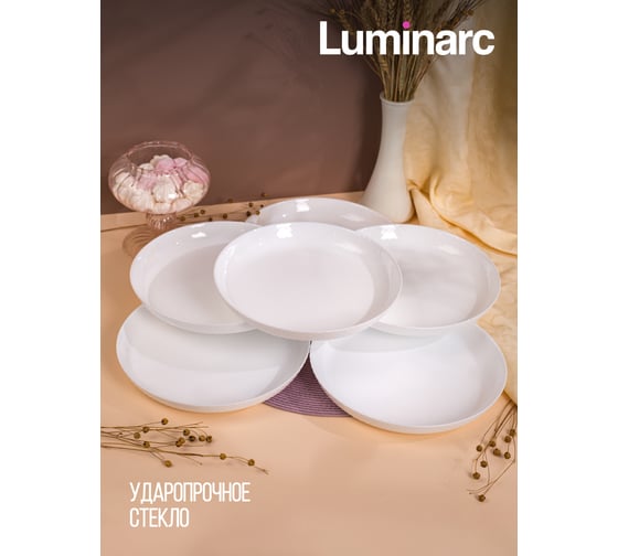 Тарелка обеденная LUMINARC ПРЭШЕС 25 см Q1900