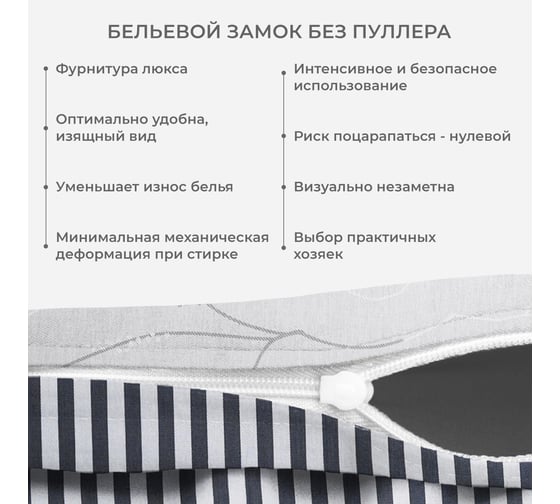 Комплект постельного белья Ecotex Гармоника сатин евро с простыней на резинке хлопок 180x200x20 КГЕР18/Дримнэс
