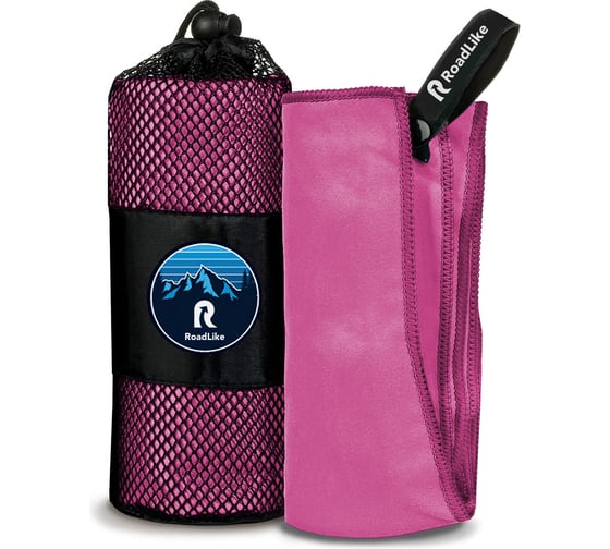 Спортивное охлаждающее полотенце RoadLike Camp 70х140 см, фуксия 345893