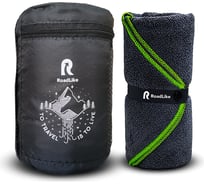 Спортивное охлаждающее полотенце RoadLike Terry 60х120 см, серый-зеленый 345896