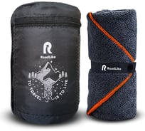 Спортивное охлаждающее полотенце RoadLike Terry 60х120 см, серый-оранжевый 345897