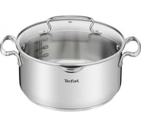 Кастрюля TEFAL Duetto+ G7194655 4.7 л диаметр 24 см с крышкой стальной 2100113152 1361571
