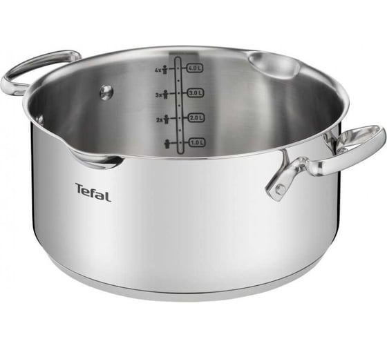Кастрюля TEFAL Duetto+ G7194655 4.7 л диаметр 24 см с крышкой стальной 2100113152 1361571