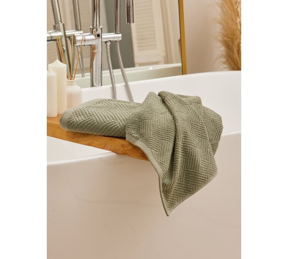 Полотенце махровое TAC VENTURA/70x140/500 г/м2 GREEN, фисташковый 2811-72577