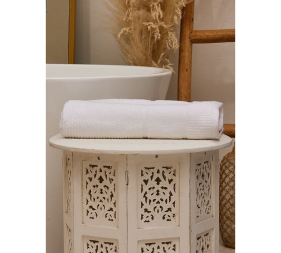 Полотенце махровое TAC DORA/50x90/550 г/м2 WHITE, белый 2808-72379 1