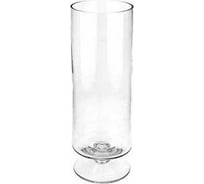 Ваза на плитке Никольский завод светотехнического стекла 2725 АРИЕС120 большая, высота 37 см, диаметр 12 см 063262