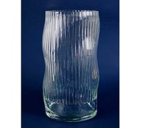 Декоративная текстурная ваза Никольский завод светотехнического стекла СОУЛ1 диаметр 15 см, высота 29 см, 4 л 071580
