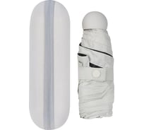 Зонт мини складной Рыжий кот в чехле-капсуле, 90 см, серый 108793