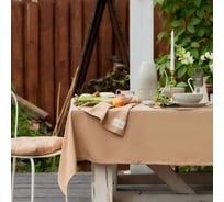 Скатерть Этель ECO, цвет бежевый, 110x136 см, 70% хлопок, 30% лен, 190 г/кв.м 10398289