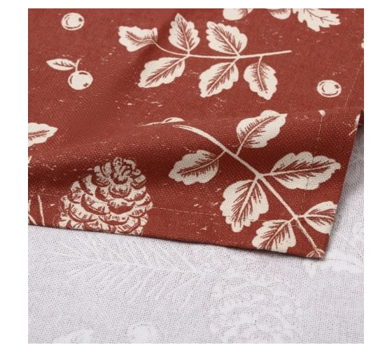 Дорожка Этель New Year's plants 40x149 см, 100% хлопок, рогожка 186 г/кв.м 10658894