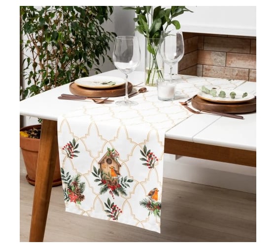 Дорожка Этель Winter robin 40x147 см, 100% хлопок, саржа 190 г/кв.м 7321847