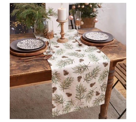 Дорожка на стол Этель Christmas tree 40х147 см, 100% хлопок, саржа 190 г/кв.м 5135209