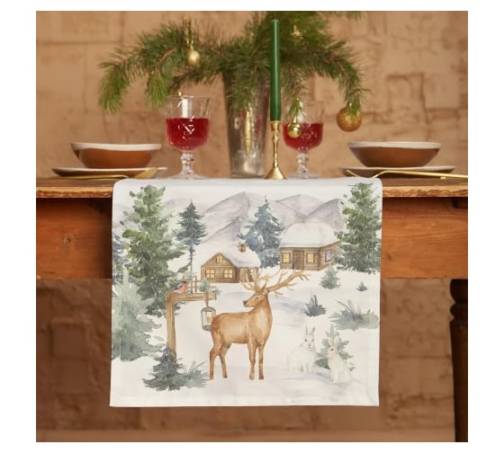 Дорожка на стол Этель Forest animals 40x147 +/- 5 см, 100% хлопок, саржа 190 г/кв.м 7346929