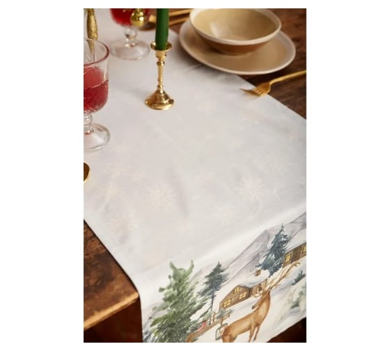 Дорожка на стол Этель Forest animals 40x147 +/- 5 см, 100% хлопок, саржа 190 г/кв.м 7346929