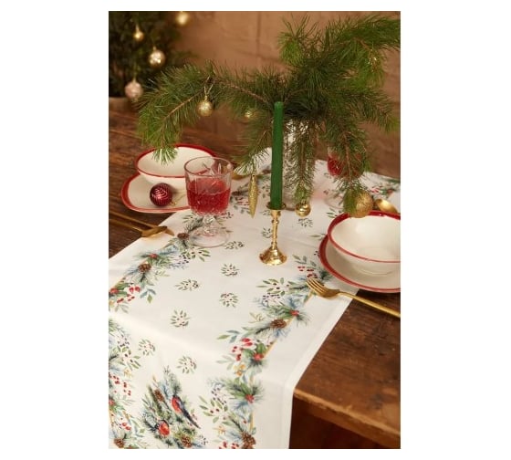 Дорожка на стол Этель Сhristmas bells 40x147 +/- 5 см, 100% хлопок, саржа 190 г/кв.м 7346928