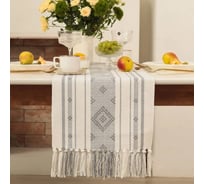 Дорожка Этель сканди цвет серый 38х150 см, 50% хлопок 50% лен 10429145