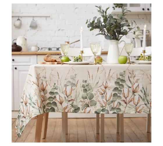 Скатерть Этель Cotton 149x110 см, 100% хлопок, репс 210 г/кв.м 10226802