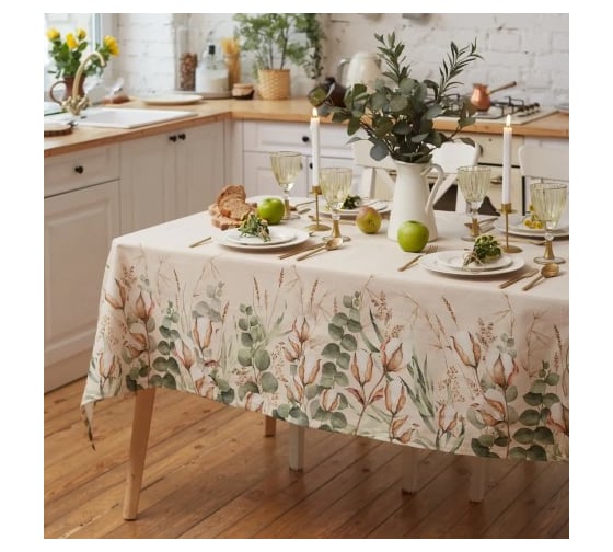 Скатерть Этель Cotton 149x110 см, 100% хлопок, репс 210 г/кв.м 10226802