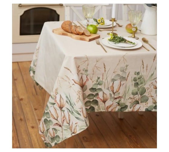 Скатерть Этель Cotton 149x110 см, 100% хлопок, репс 210 г/кв.м 10226802