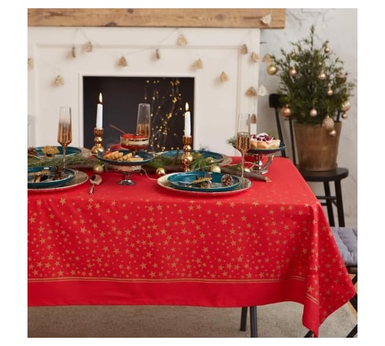 Скатерть Этель Gold stars 149x250+/- 3 см, 100% хлопок, 190 г/кв.м 5035884