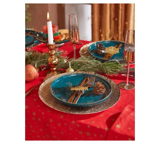 Скатерть Этель Gold stars 149x250+/- 3 см, 100% хлопок, 190 г/кв.м 5035884