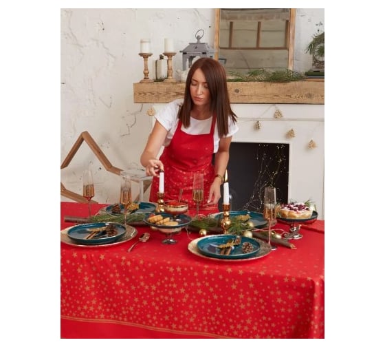 Скатерть Этель Gold stars 149x250+/- 3 см, 100% хлопок, 190 г/кв.м 5035884
