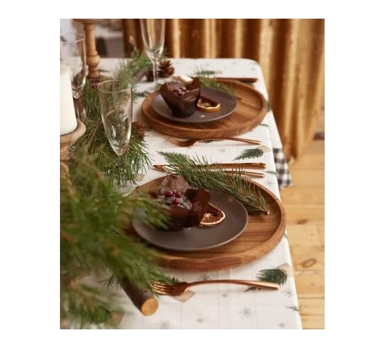 Скатерть Этель Happy New Year 149x110 см с ГМВО, 100% хлопок, 190 г/кв.м 5035894