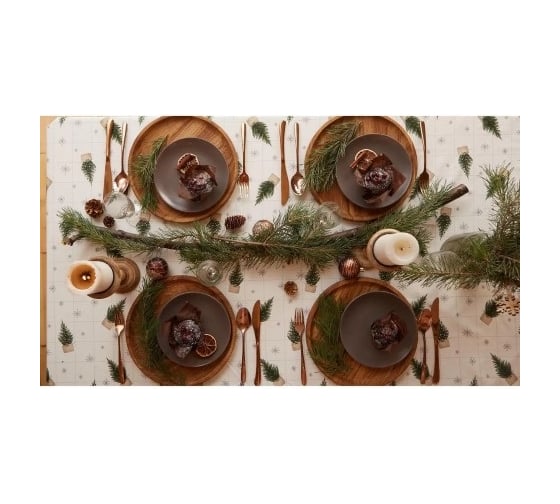 Скатерть Этель Happy New Year 149x110 см с ГМВО, 100% хлопок, 190 г/кв.м 5035894