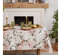 Скатерть Этель Пионы 149x180 см, 100% хлопок, саржа 190 г/кв.м 5376619