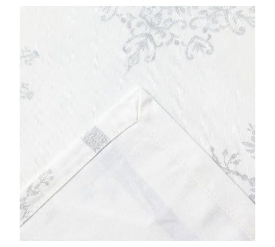 Скатерть Этель Серебряные снежинки 149x220+/- 3 см, 100% хлопок, 190 г/кв.м 5135193