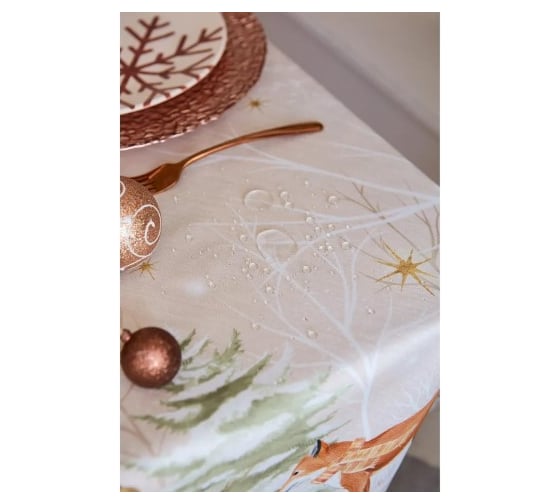 Скатерть Этель Christmas forest скатерть 150х220 +/-3 см с ГМВО, 100% хлопок, 190 г/кв.м 5072934