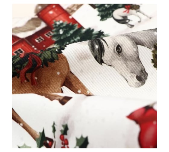 Скатерть Этель New Year's farm 149x250 см, 100% хлопок, саржа 190 г/кв.м 10658896