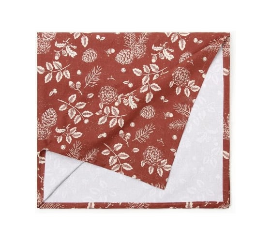 Скатерть Этель New Year's plants 149x180 см, 100% хлопок, рогожка 186 г/кв.м 10658888