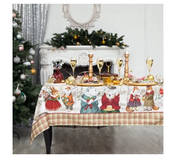 Скатерть Этель Winter holidays150x220 см +/-3 см с ГМВО, 100% хлопок 4496652