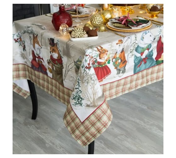 Скатерть Этель Winter holidays 150x180 см +/-3 см с ГМВО, 100% хлопок 4496650