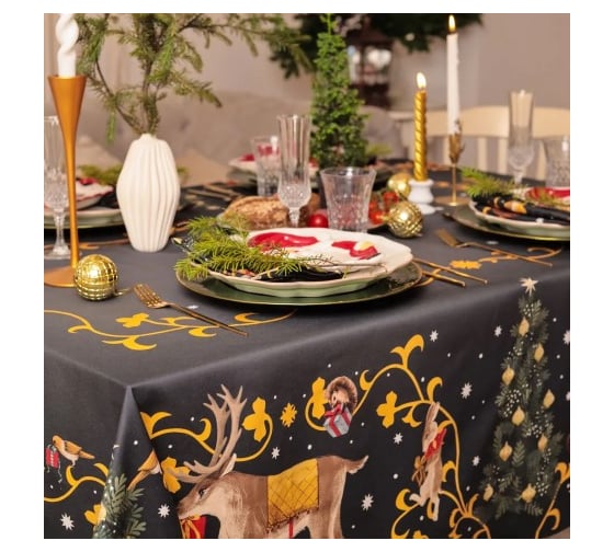 Скатерть Этель Fairy tale 150x110 см +/-3 см с ВГМО, 100% хлопок, саржа 190 г/кв.м 10554204