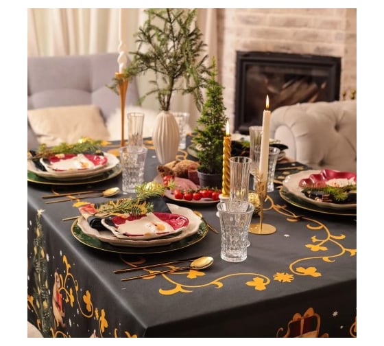 Скатерть Этель Fairy tale 150x110 см +/-3 см с ВГМО, 100% хлопок, саржа 190 г/кв.м 10554204