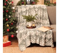 Плед Экономь и Я Зимние узоры 150х200 см, плотность 160 гр/м2, 100% полиэстер 6881743