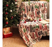 Плед Экономь и Я Рождество 150х130 см, плотность 160 гр/м2, 100% полиэстер 6881738