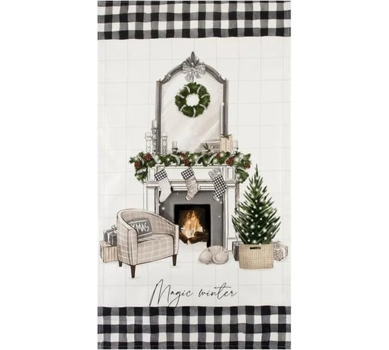 Полотенце Этель Magic winter 40x73 см, 100% хлопок, саржа 190 гр/м2 5135267