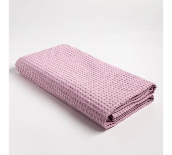 Вафельное полотенце Этель 70х140 см, нежная лаванда, 100% хлопок, 240 г/м2 6250180 1