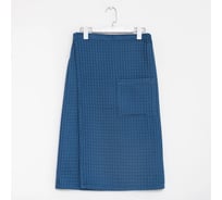 Банное вафельное полотенце Этель Boho килт 75х145 см, синий, 100% хлопок, 290 г/м2 6243531